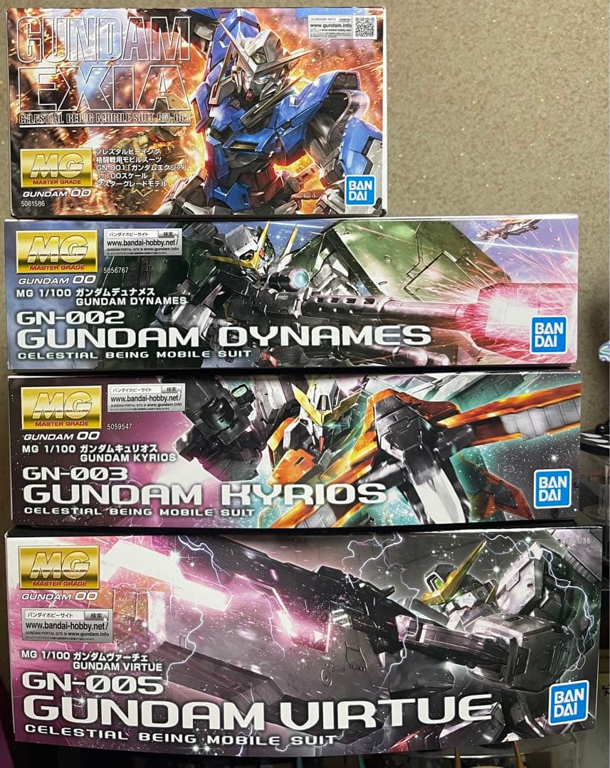 MG ガンダムエクシア、デュナメス、キュリオス、ヴァーチェ 4点セット