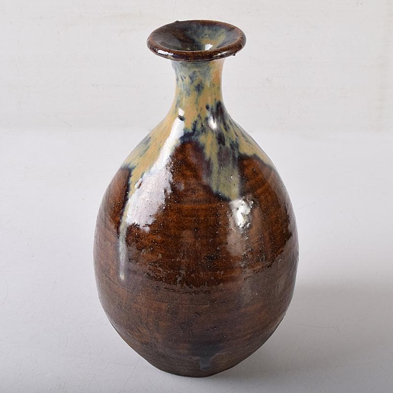 唐津焼　朝鮮唐津　徳利　一輪挿　時代箱付　M　R8248B