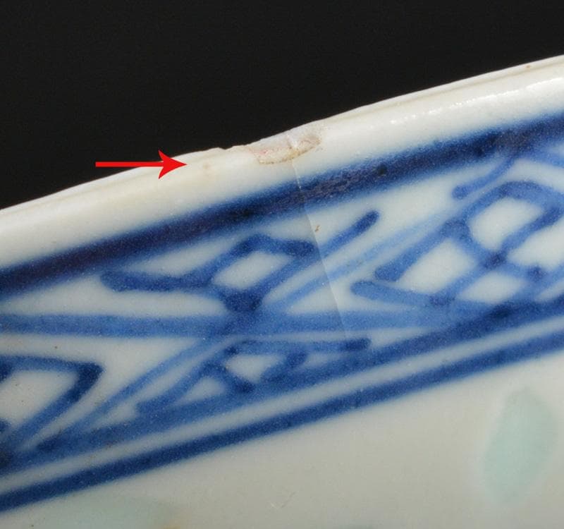 中国 大清康煕年製 青花蓮花文 透蛍手蓋茶碗 M R5197