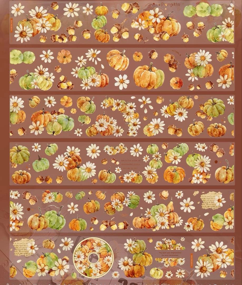 ⭐️SALE⭐️小白家文創《南瓜派》海外マスキングテープ マステ 【2747】