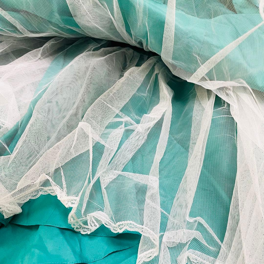 人気完売品✨ファインフェザーズ　ロングドレス　11号　演奏会　お花　グリーン