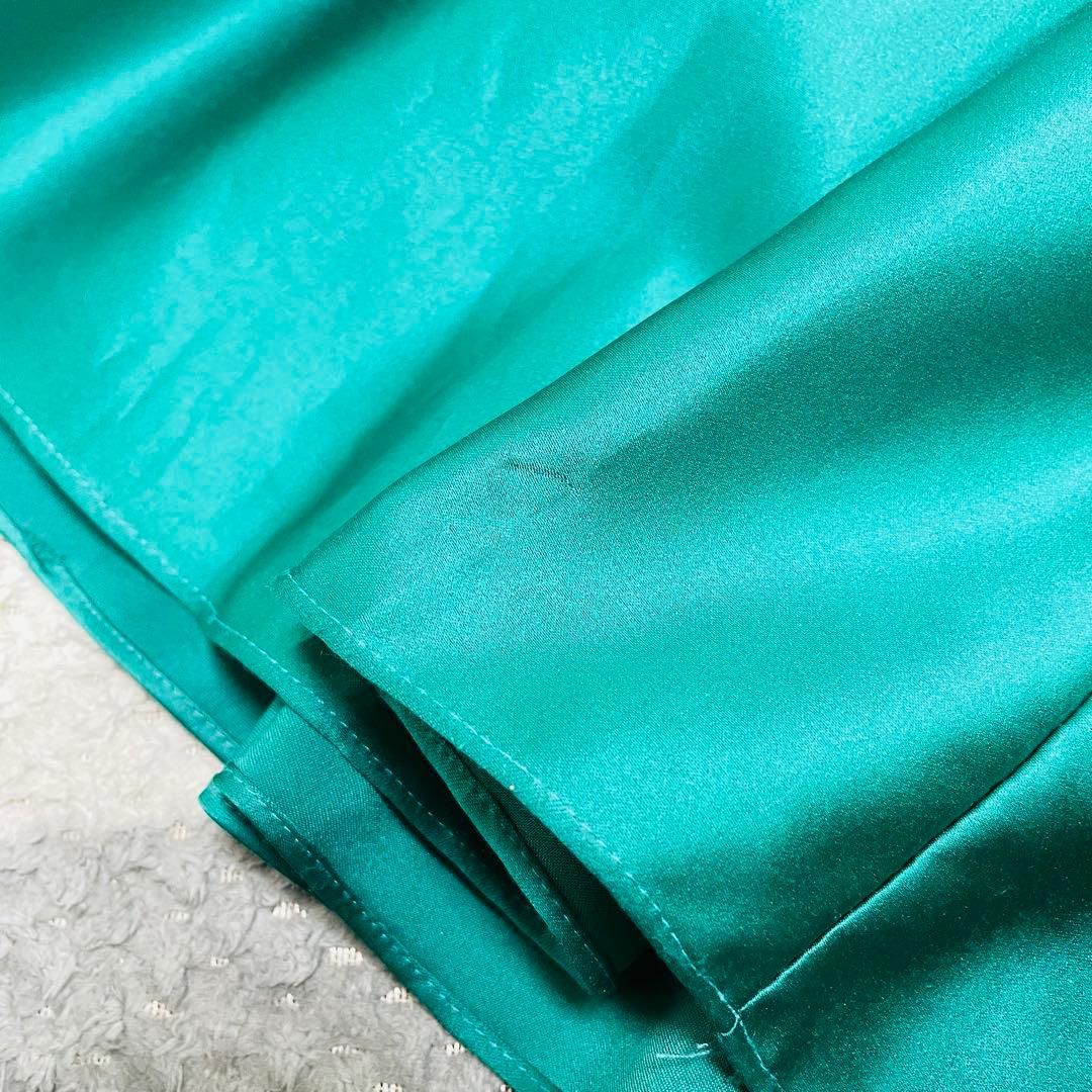 人気完売品✨ファインフェザーズ　ロングドレス　11号　演奏会　お花　グリーン