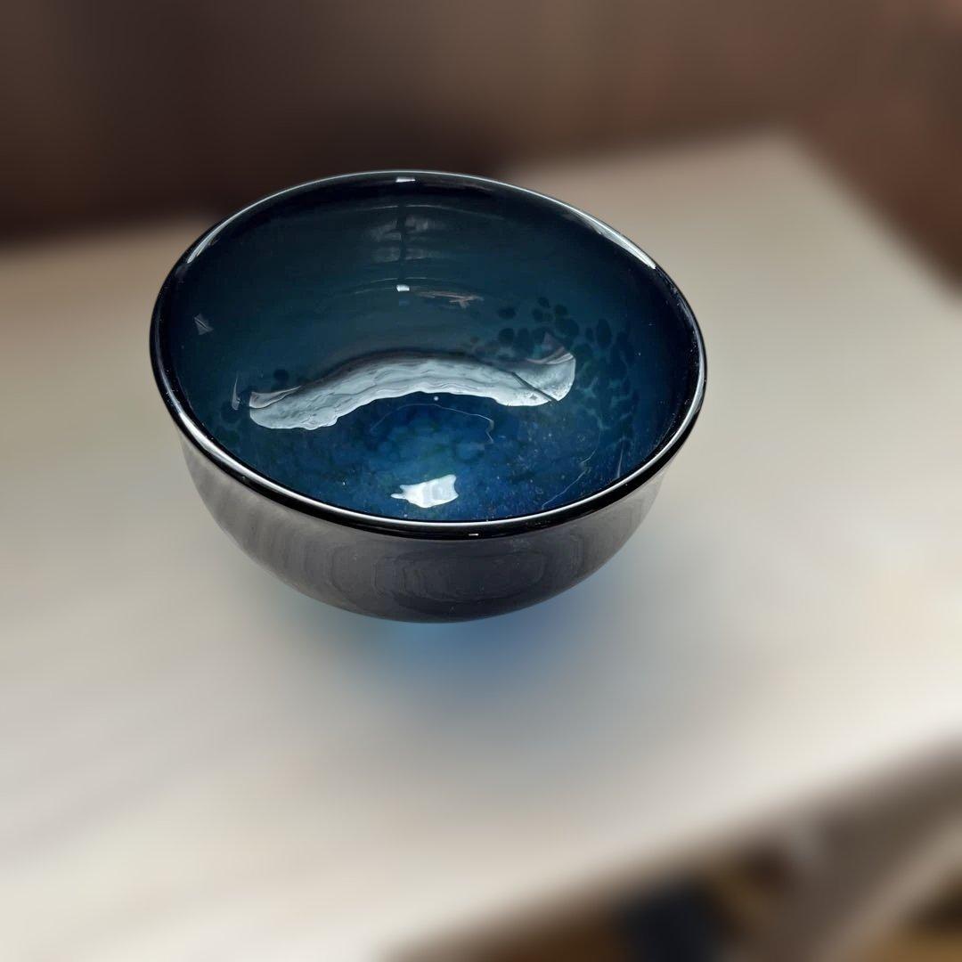 小林貢 吹きガラス鉢 青緑 ボウル/鉢 ガラス工芸品 - メルカリ