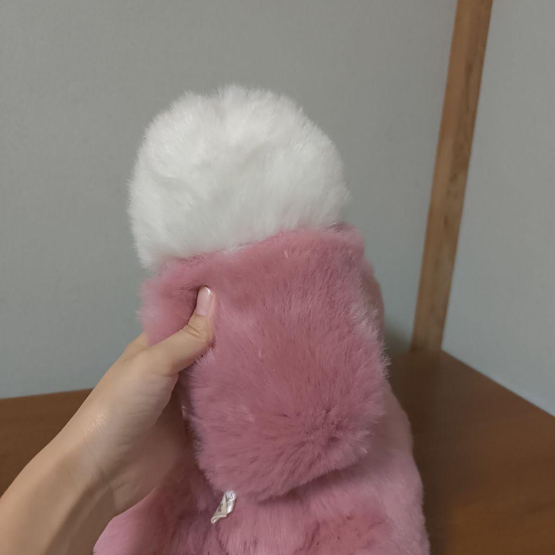 ぬいぐるみの三英 たぬき 昭和レトロ　あらいぐま　当時物　ピンク色　日本製