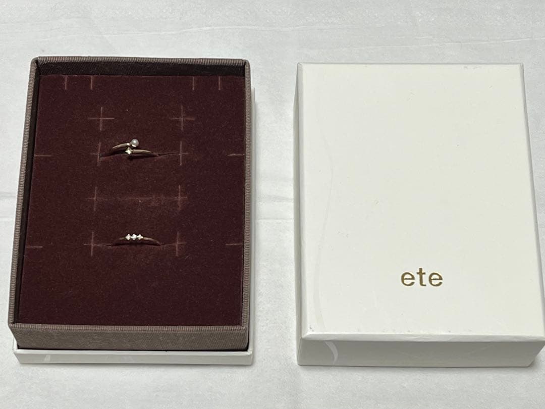 ete ピンクゴールドリング9号•3号　セット
