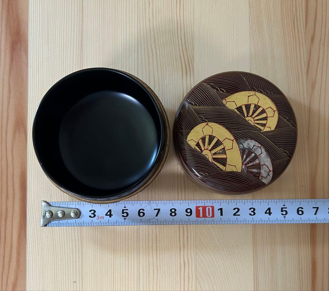 茶道具 平棗 沈金波車 中村宗悦