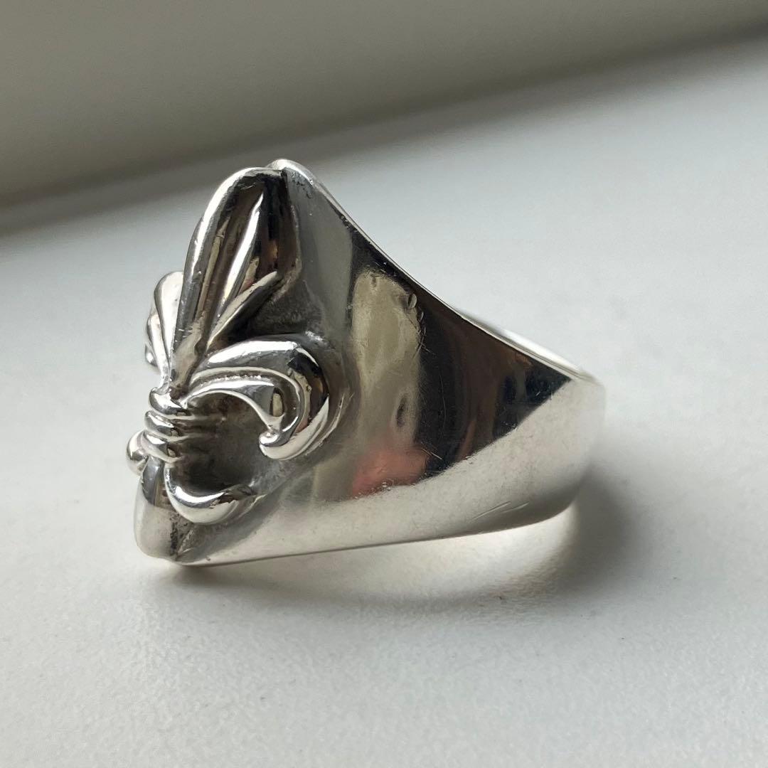 ヴィンテージ silver925 百合の紋章 シルバーリング フルールドリス