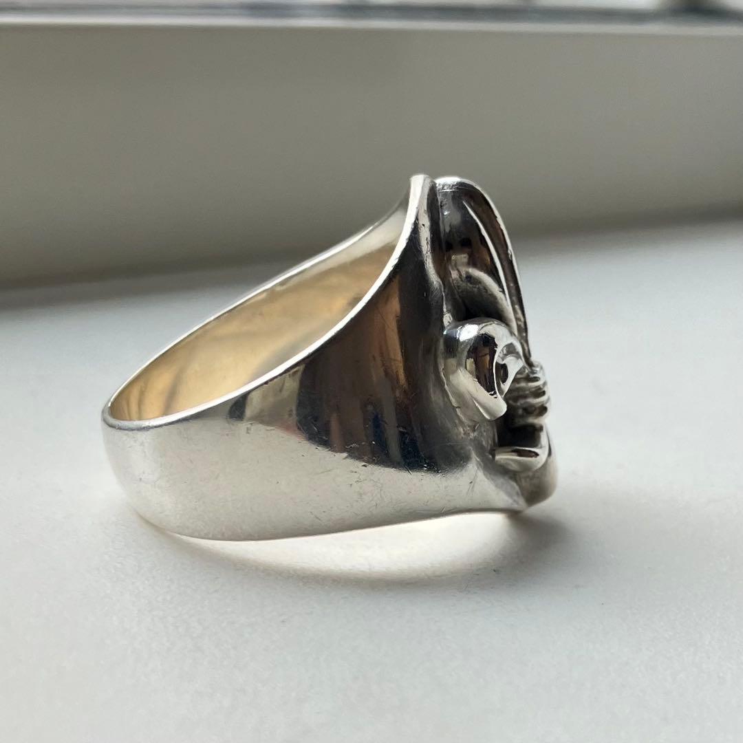 ヴィンテージ silver925 百合の紋章 シルバーリング フルールドリス