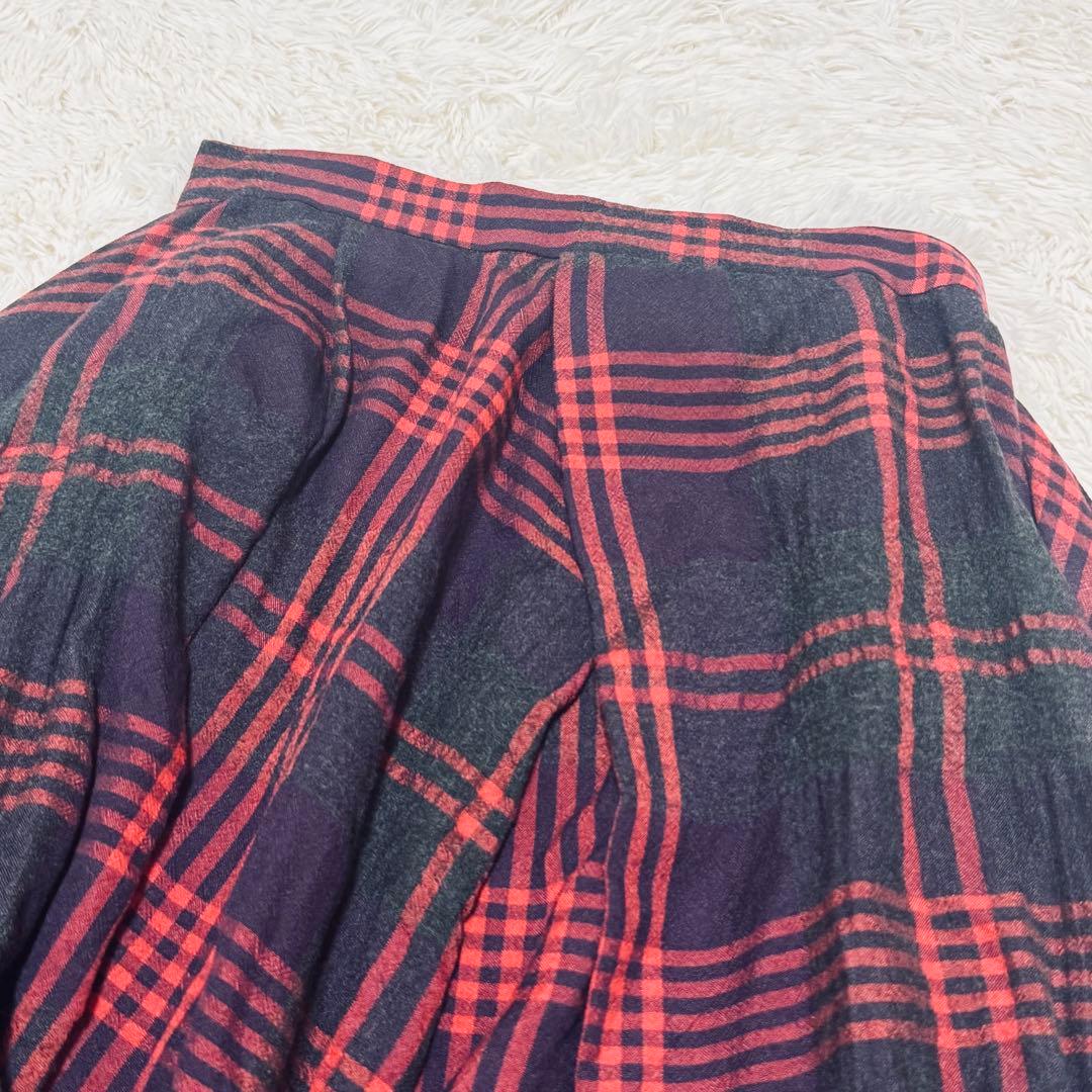 ヴィヴィアンウエストウッド アシメ変形 チェック柄 スカート オーブボタン