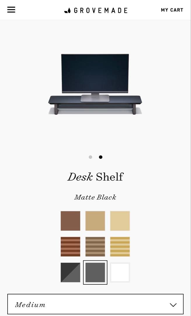 GROVEMADE デスクシェルフ M ブラック