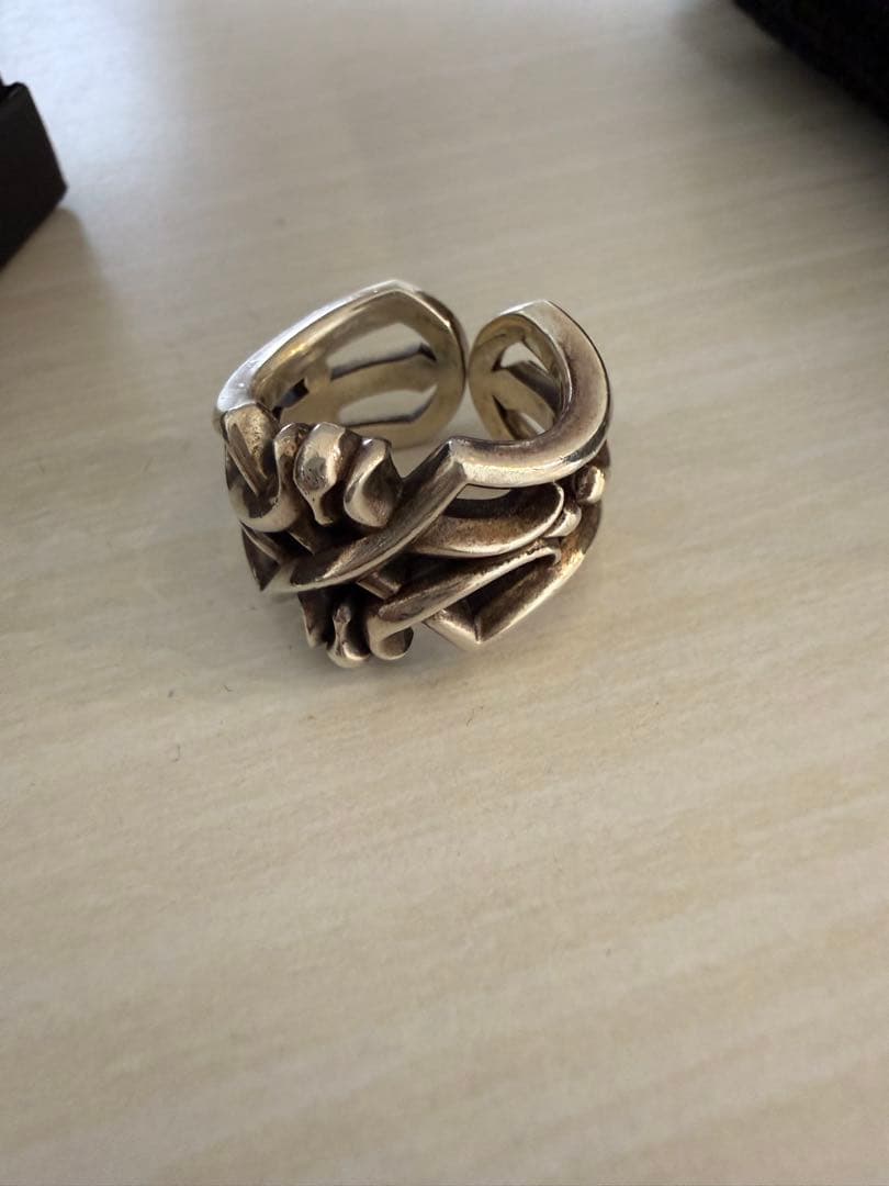 美品 ディールデザイン クラブクロスリング 指輪 SV925