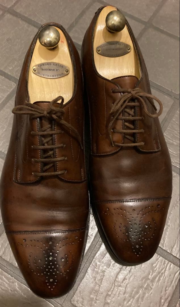 Edward Green ブラウン レザー 8 1/2E 名作606 36720
