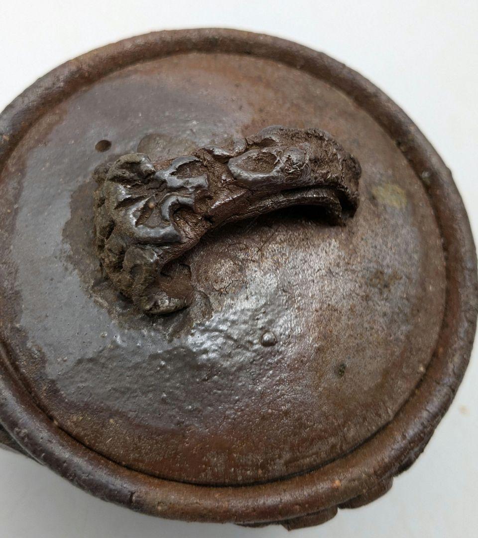 森風来 備前焼 手造り宝瓶 用心箱合布 霊芝摘み 煎茶道具