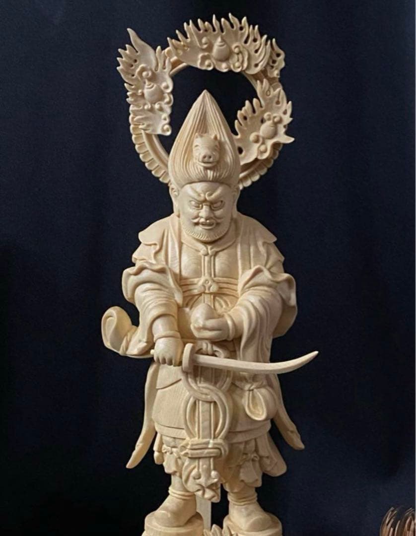 最新作 井波彫刻 総檜材 仏教工芸品 木彫仏像 仏師手仕上げ品