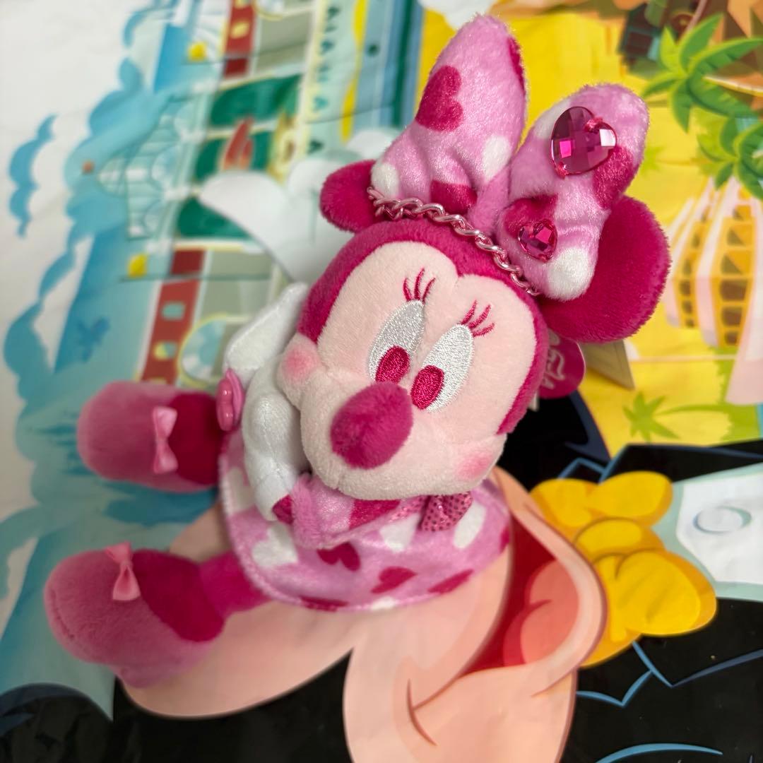 ディズニーランド ミニー ぬいば ぬいぐるみチャーム パルパルーザ