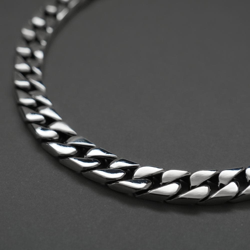 鑑定書付 重厚 シルバー 喜平チェーンブレスレット シルバー925