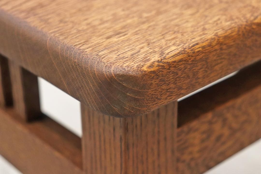 オーク無垢材 スツール チェア 椅子 花台 展示台 ヴィンテージ