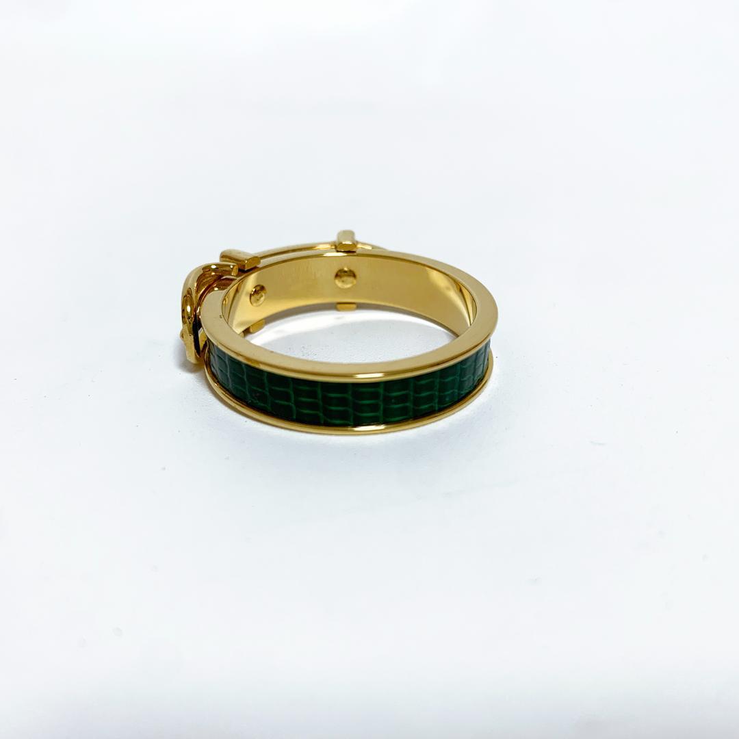 【極美品】HERMES エルメス サンチュール スカーフリング ゴールド