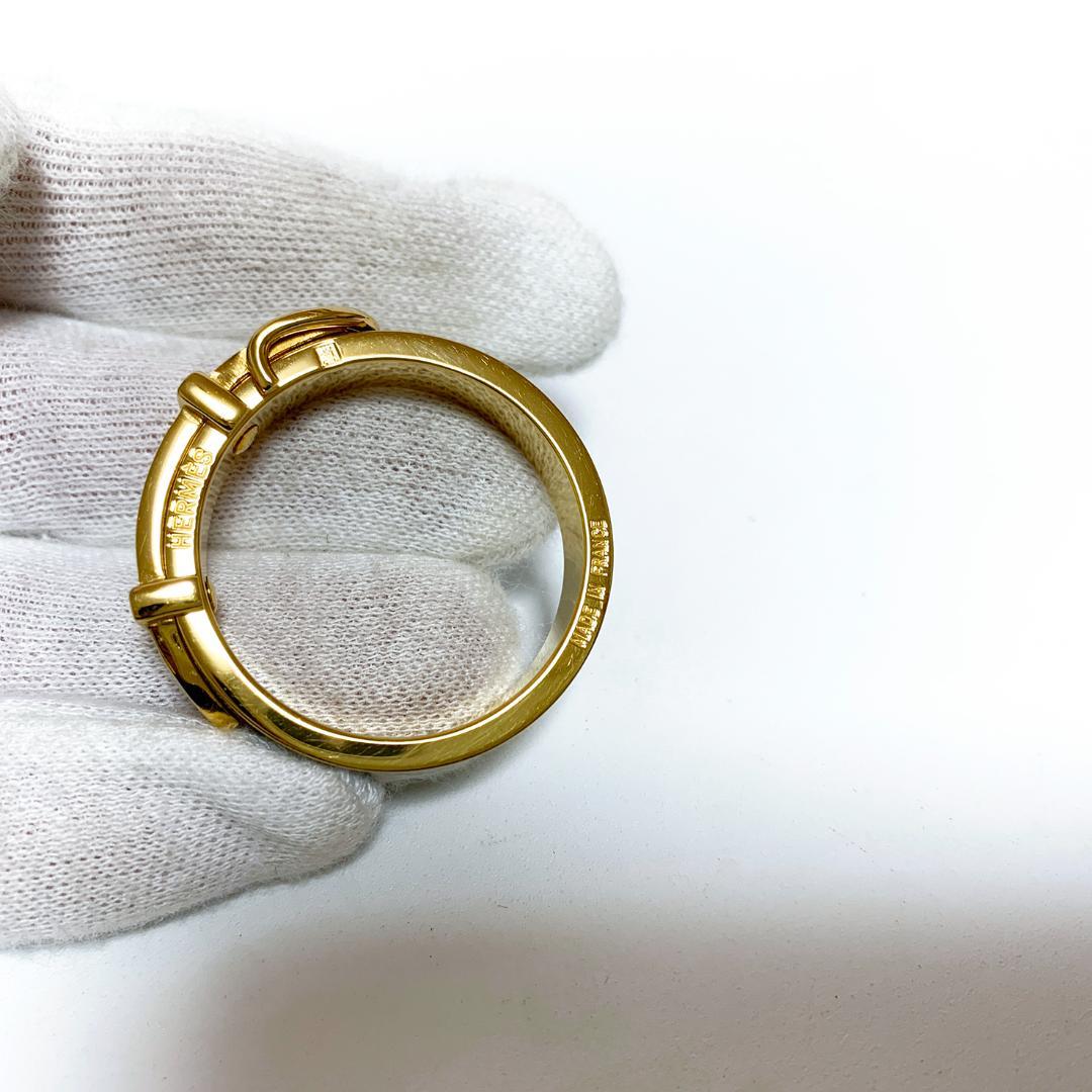 【極美品】HERMES エルメス サンチュール スカーフリング ゴールド