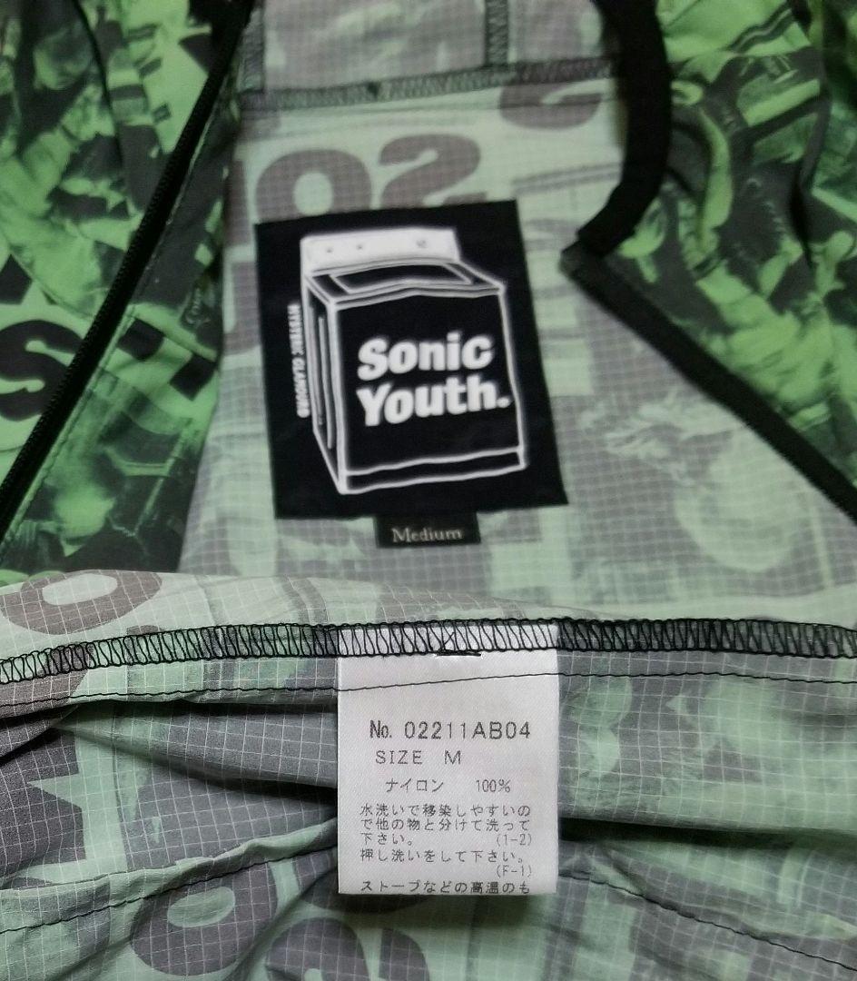 ☆美品☆人気コラボ♪【SONIC YOUTH❗】総柄❕フーデッドブルゾン