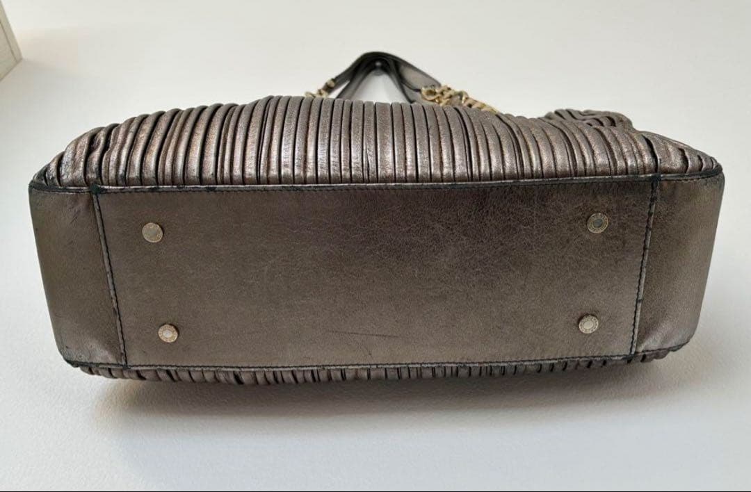 BVLGARI ブルガリ モネーテ　ハンドバッグ　チェーントート　ナッパプリセ