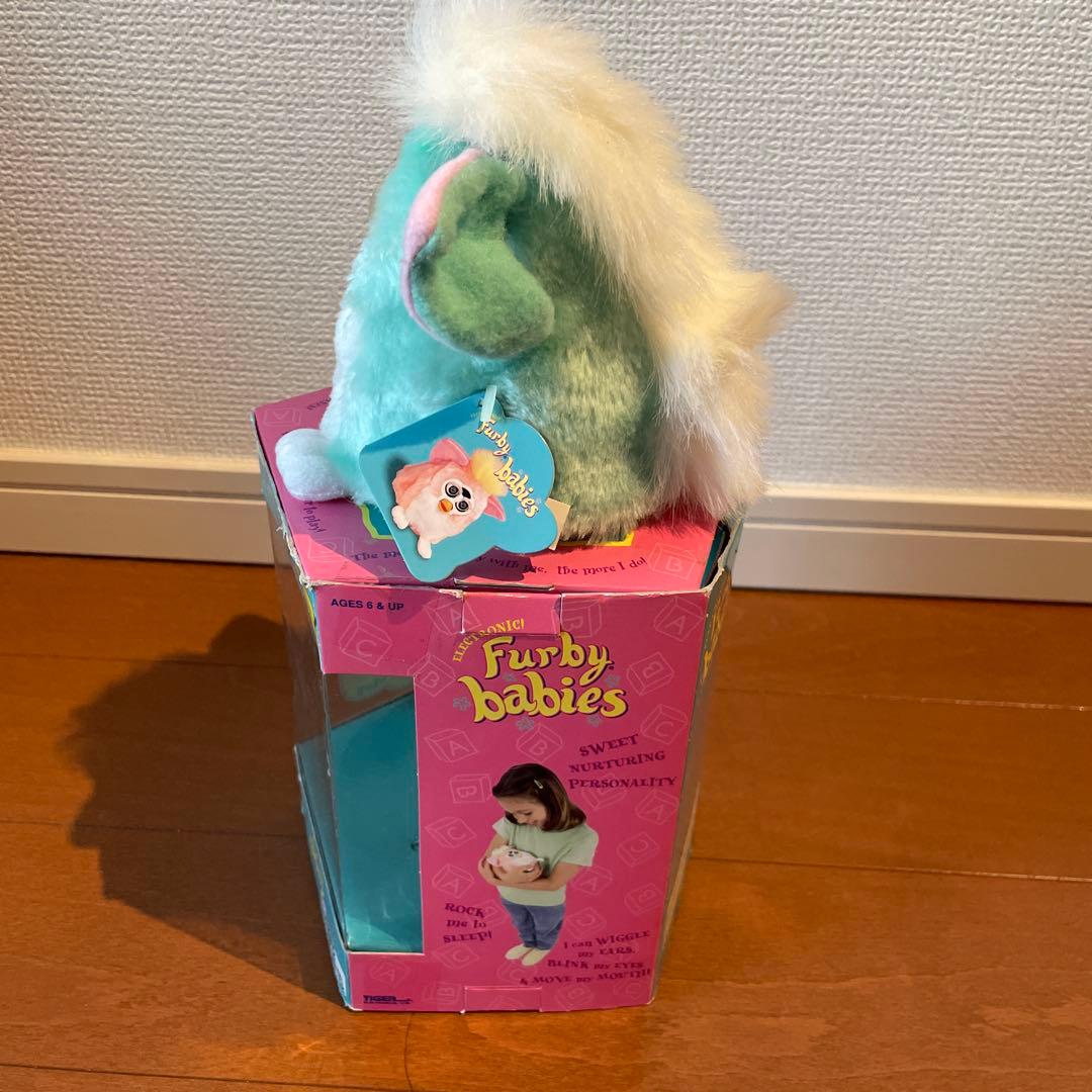超希少　英語版　ファービーベイビー　水色　動作確認済