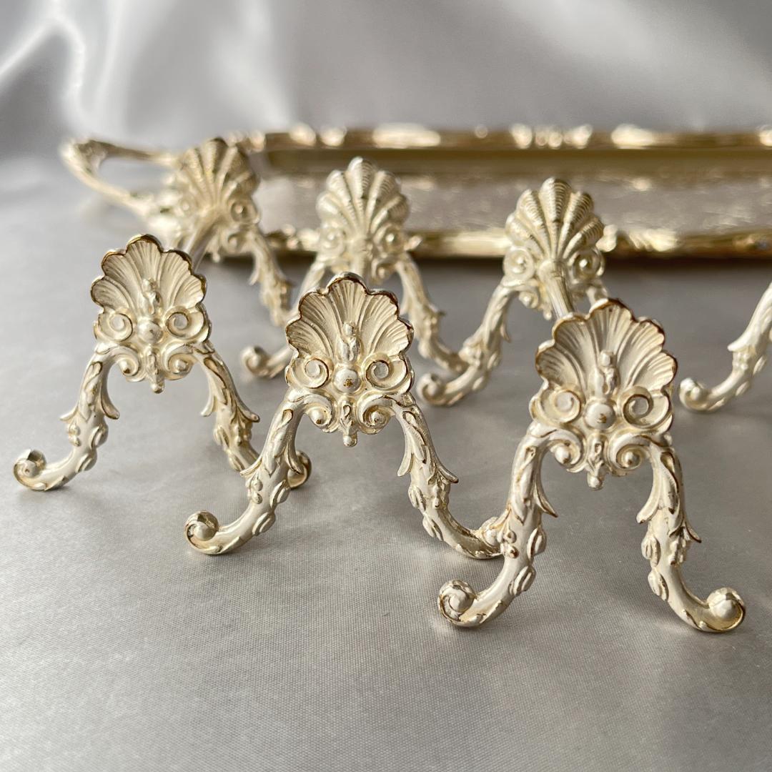 【仏蘭西】 シェルのナイフレスト / カトラリーレスト 6個【シルバープレート】