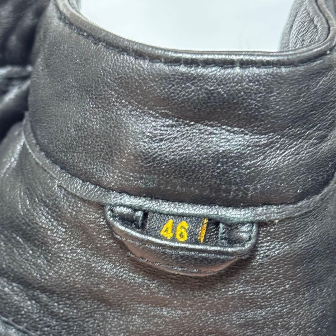 レニウム RHENIUM シングル ライダースジャケット 羊革 46 ブラック