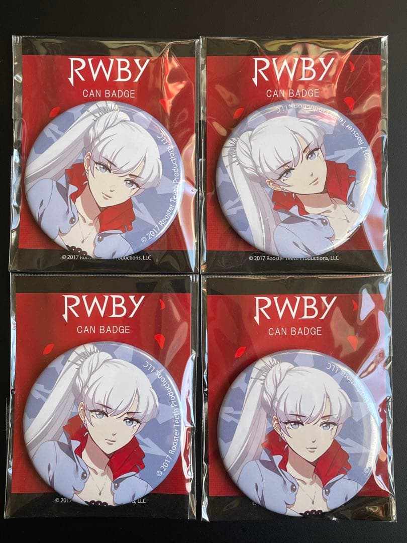 RWBY 缶バッジ ワイス・シュニー 4個セット