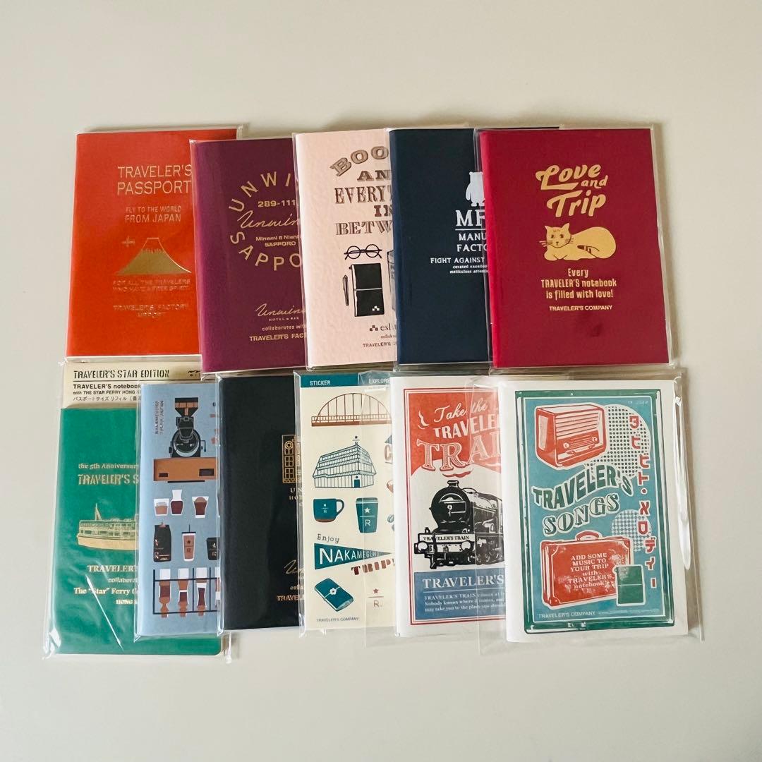 トラベラーズノート パスポートサイズ　11冊セット＋缶バッチ トラベラーズノート パスポートサイズ 11冊セット＋缶バッチ