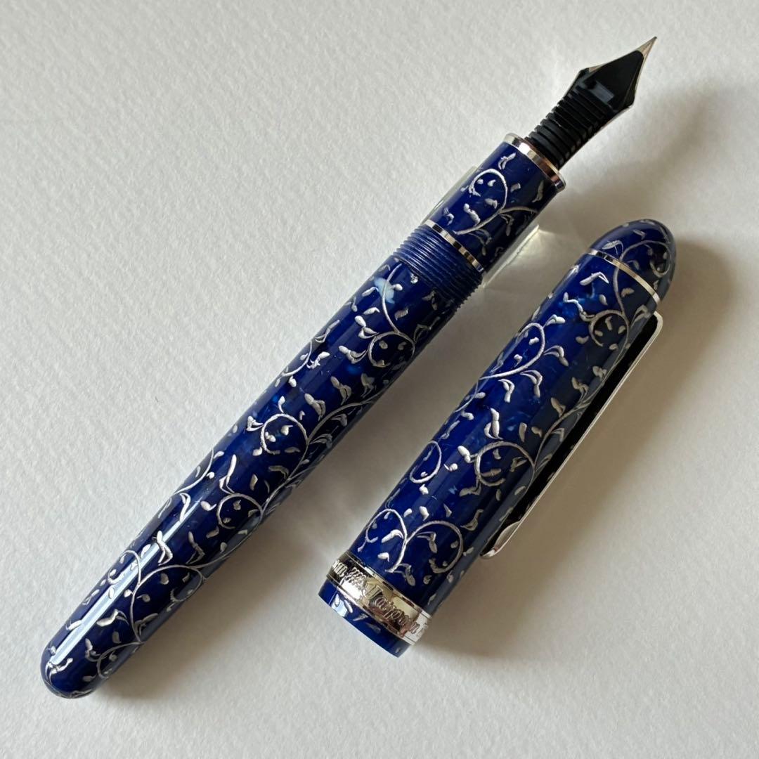 PLATINUM#3776セルロイド唐草沈プラチナF（細字）