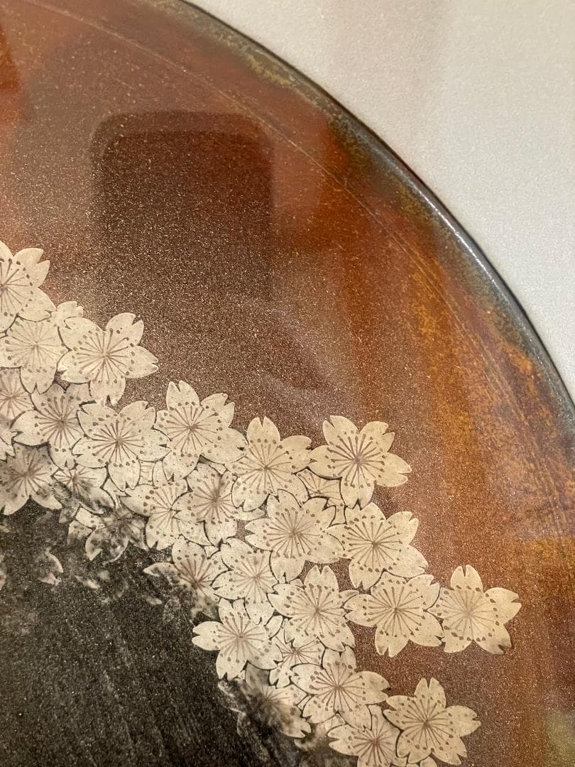 九谷焼 谷敷正人作 陶額雪月花『花』飾絵皿 飾皿 陶板画