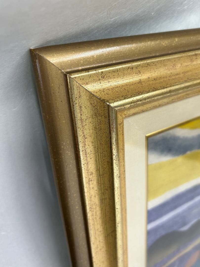 浮かぶ島」 安達雅一 富士山 絵画 日本画 染色 工芸 作家