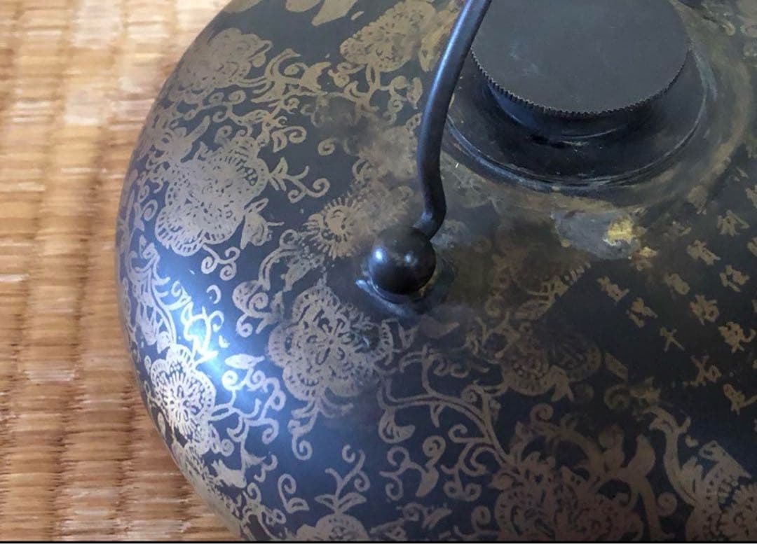 中国 清時代 銅製 象嵌 乾隆帝手 炙り手炉香炉