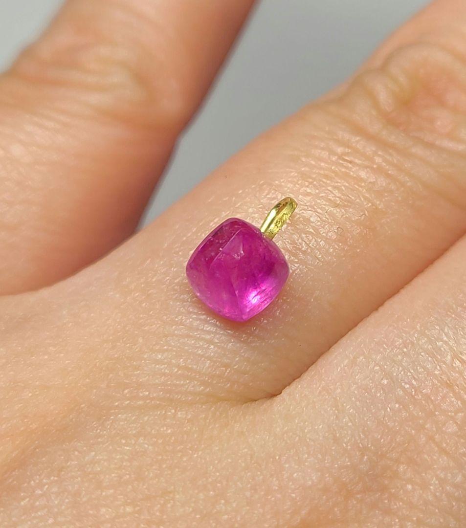 鮮やかなフューシャピンク!!☆アヤナスピネル18金ペンダントトップ☆