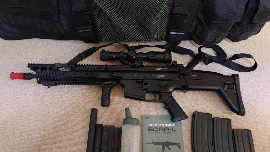 東京マルイ SCAR-L トイガン スコープ付き 3本マガジン - メルカリ