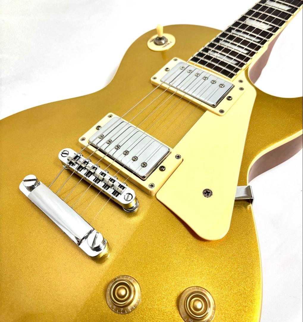 新品弦張替済】Blitz レスポール Leopard ゴールドトップ - メルカリ