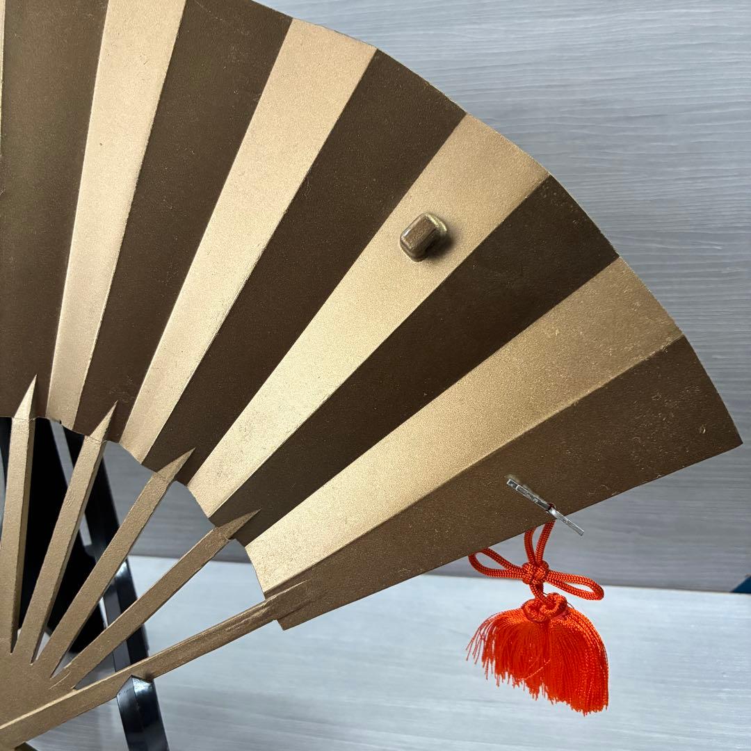 扇面 鳳凰 金属工芸 ヴィンテージ 工芸品 骨董品 飾扇