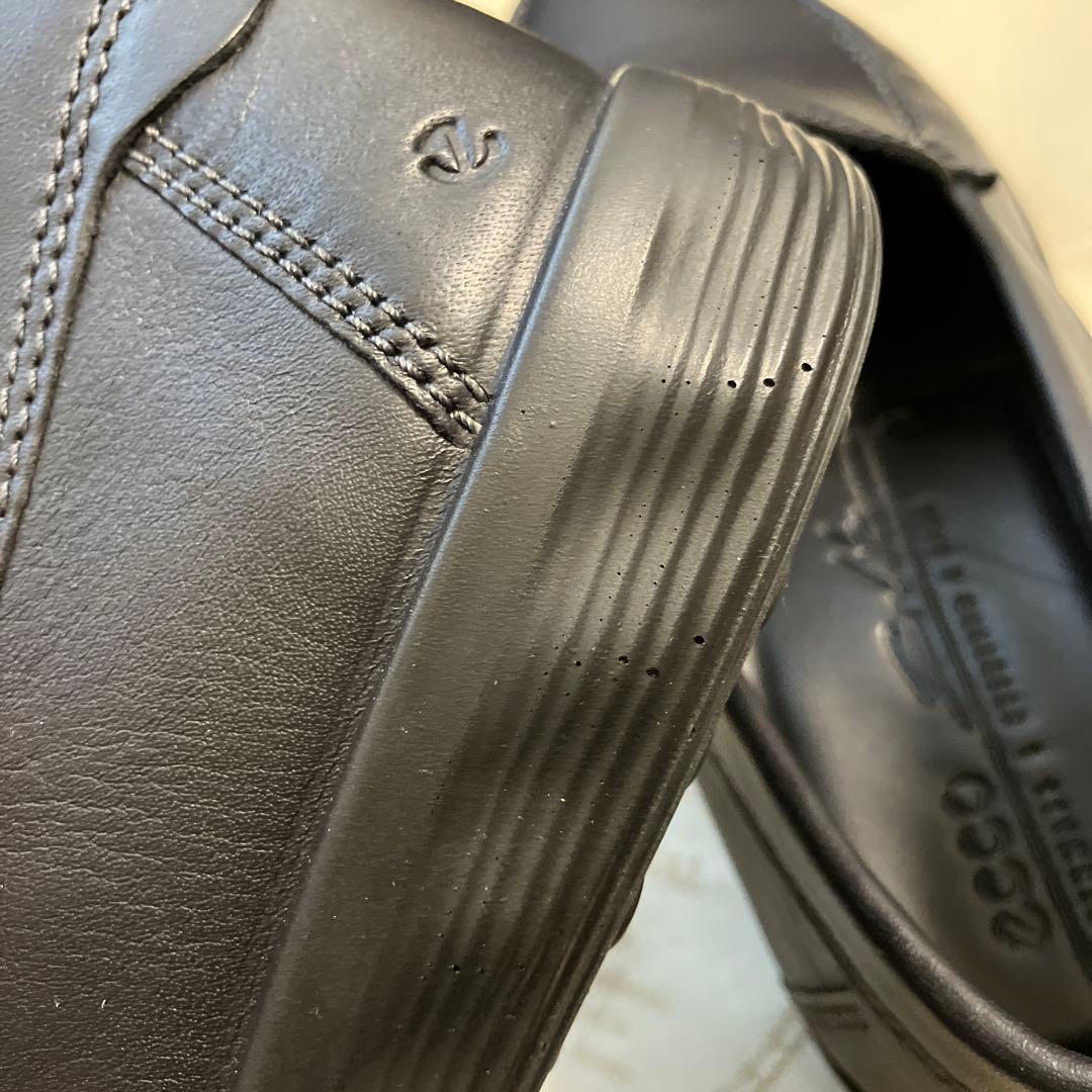 最終価格♡ECCO ブラックレザー ローファー スリッポンビジネスシューズ