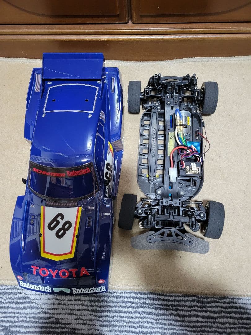 タミヤラジコン　TT01シャーシトヨタセリカLBボディメカ付