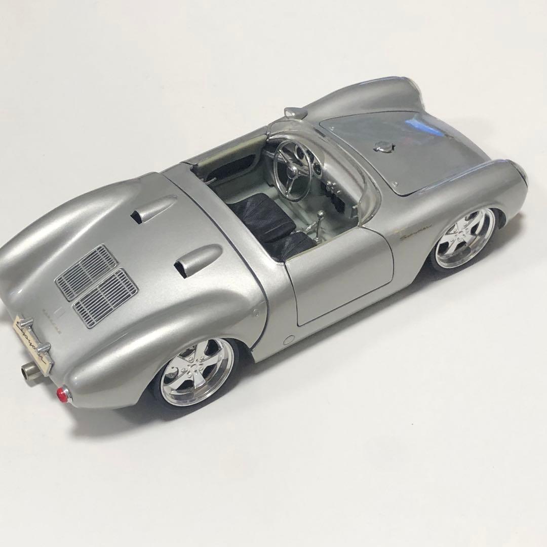 マイスト 1/18 ポルシェ550スパイダー 1954年 シルバー ミニカー