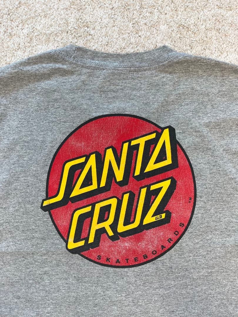 00s Santa Cruzグ Tシャツ ドットロゴ M グレー NHS
