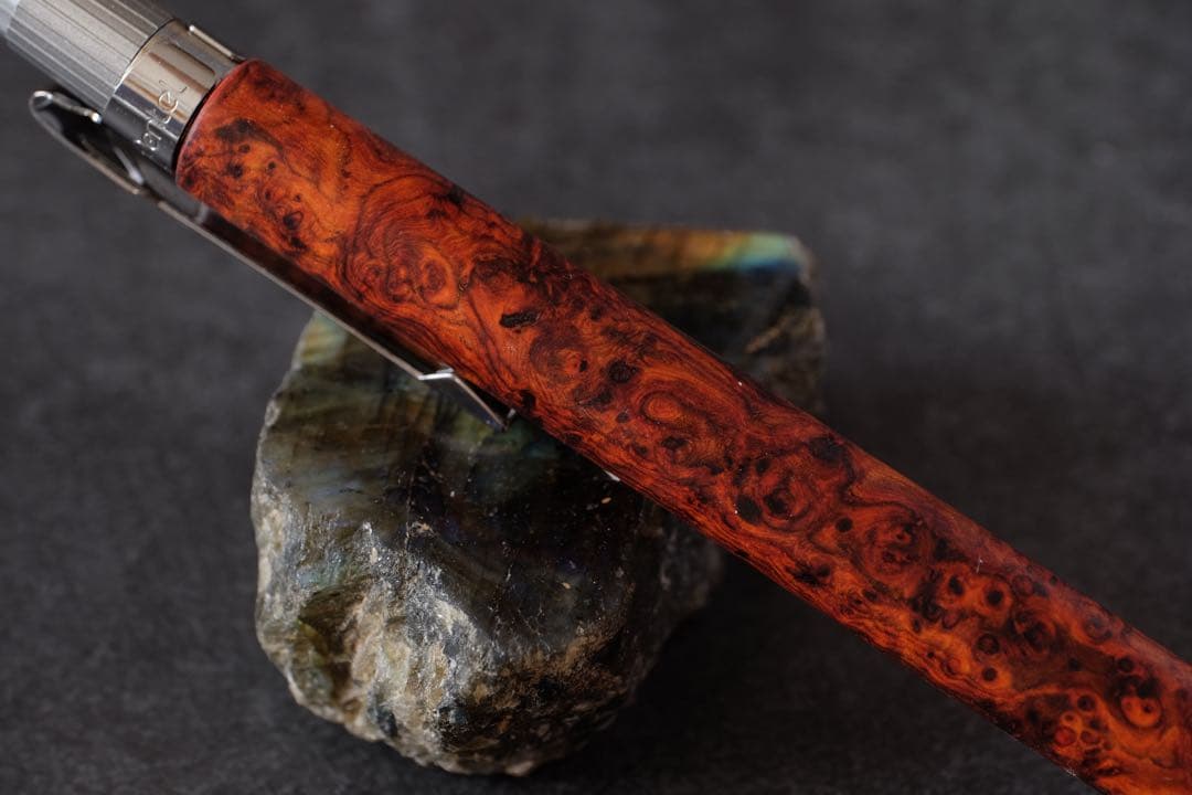 PG5木軸カスタム0213 高村杢工房 製図用シャープペンシル 極上花梨瘤