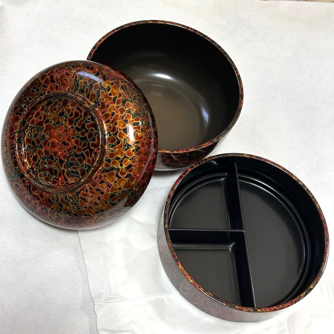 【津軽塗り　七々子塗り　漆器】重箱☀︎弁当☀︎菓子入れ☀︎お盆等10点セット