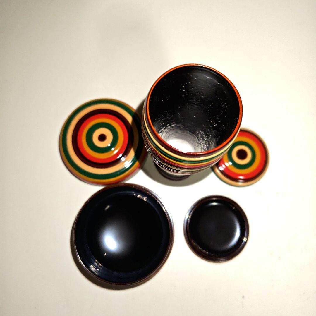 茶道具 麻の葉模様新一閑茶箱