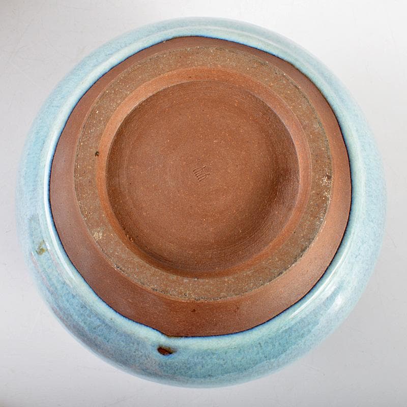 京焼　清水焼　八木一艸作　均窯　花壺　共箱　C　6283C