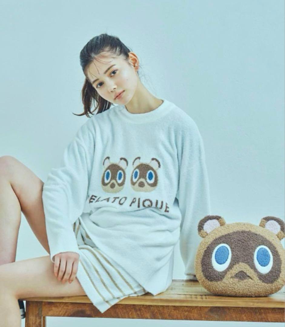 【ジェラートピケ】つぶまめジャガードプルオーバー＆ショートパンツ／２点セット