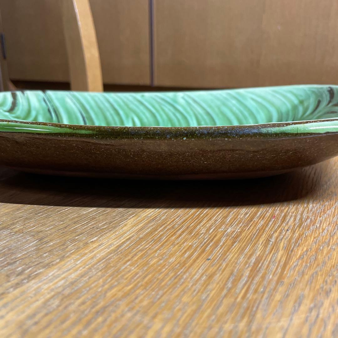 布志名焼　スリップウェア　長皿　箱なし