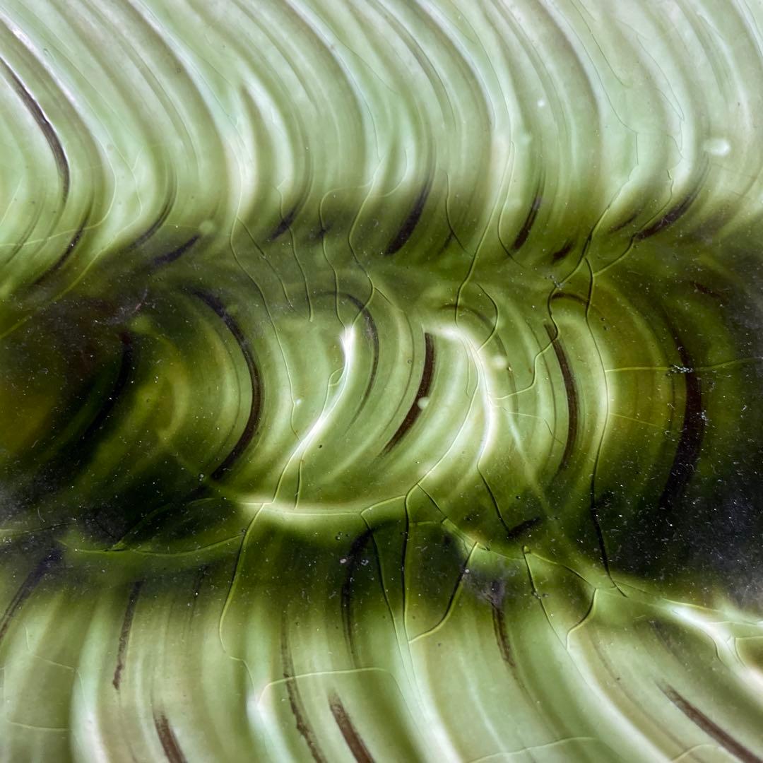 布志名焼　スリップウェア　長皿　箱なし