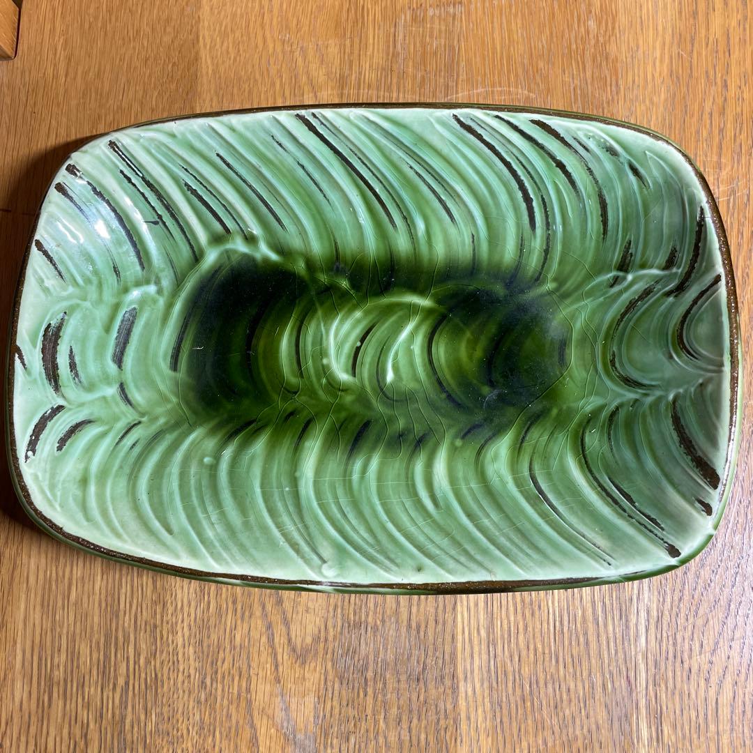 布志名焼　スリップウェア　長皿　箱なし